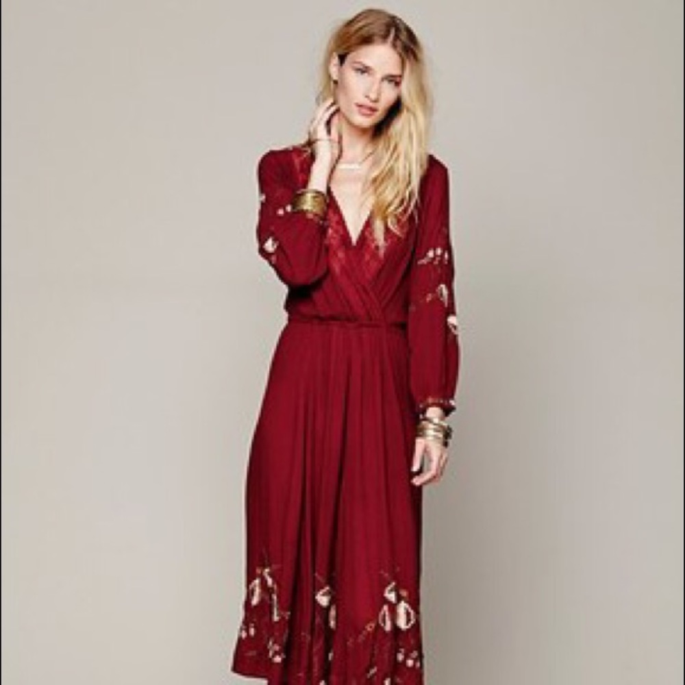 Free People Field Day Dress in “sweet 🍷”
